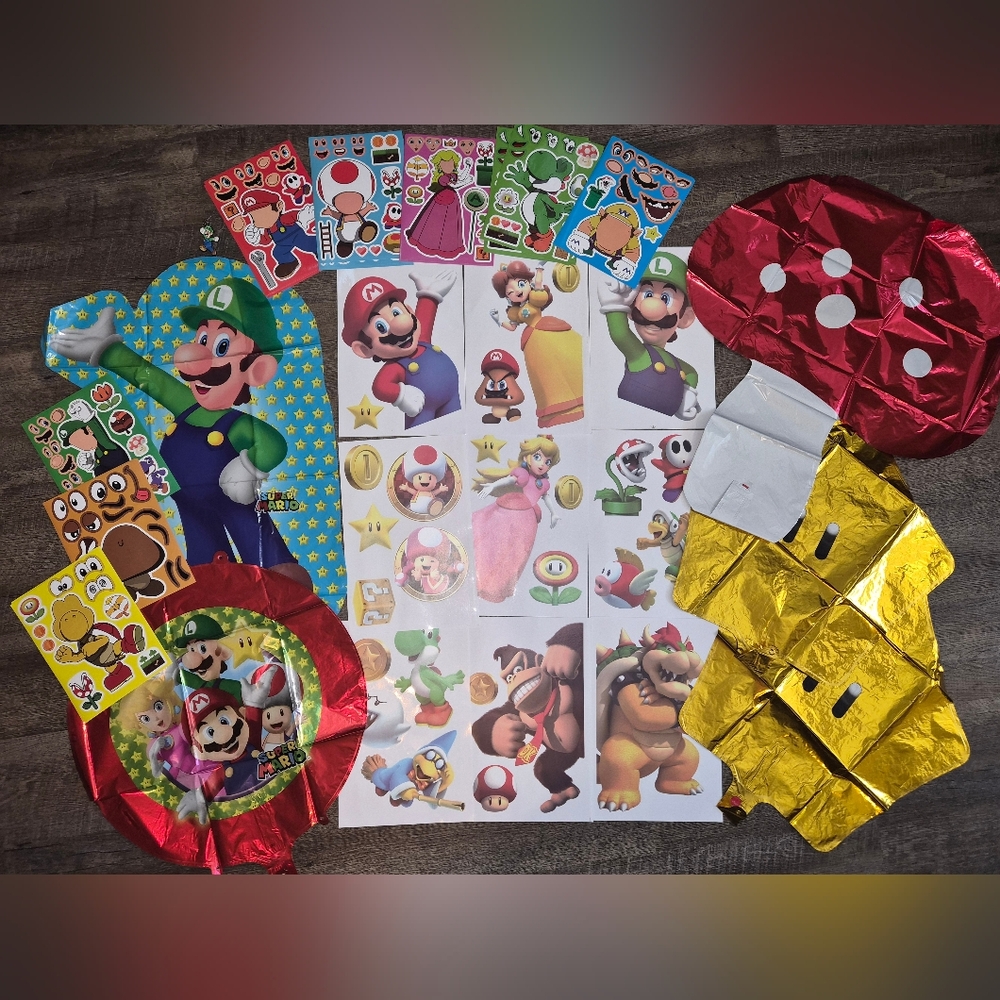 Super Mario & Friends Birthday Party Decorations Bundle Lot Set